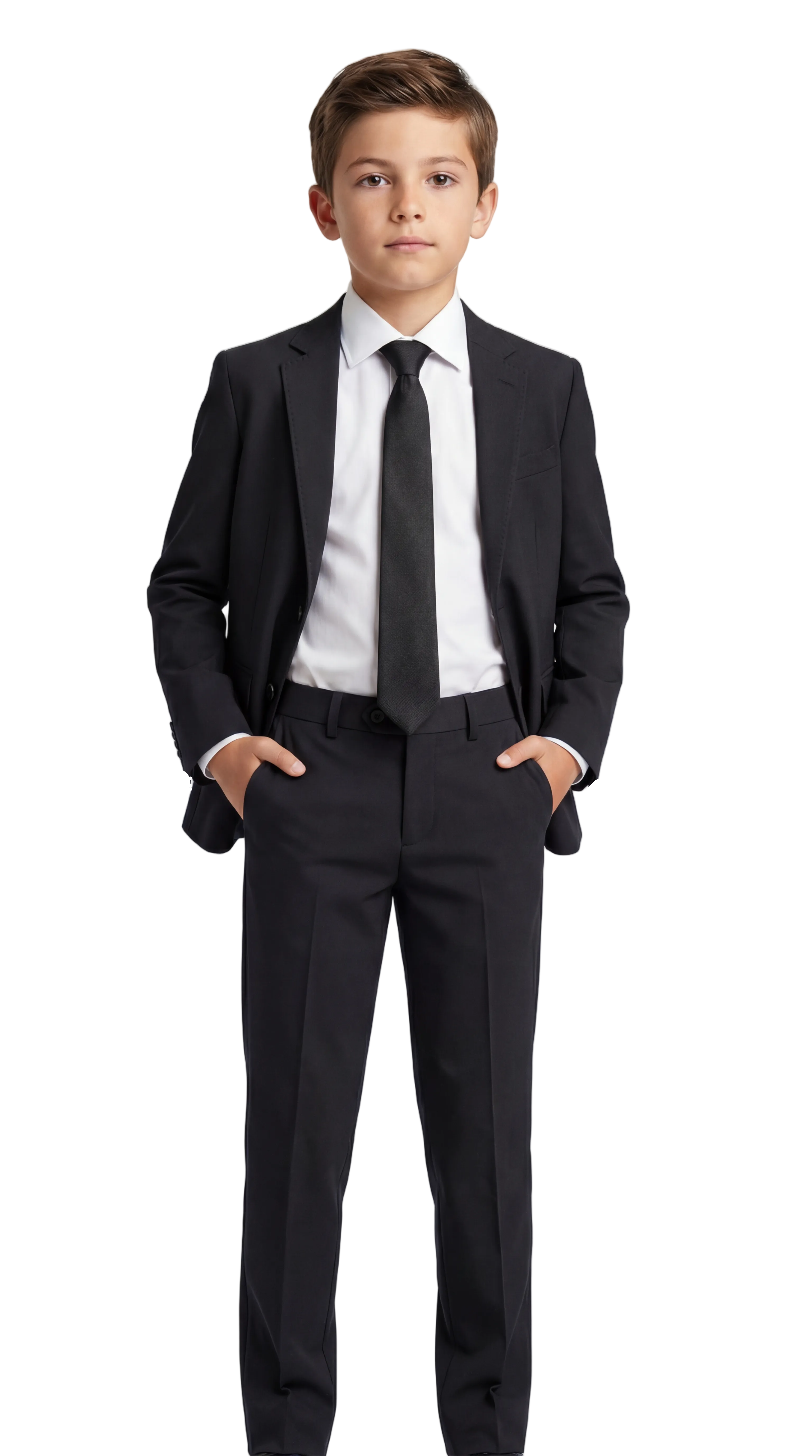 Zeke Boys Stretch Suit Black