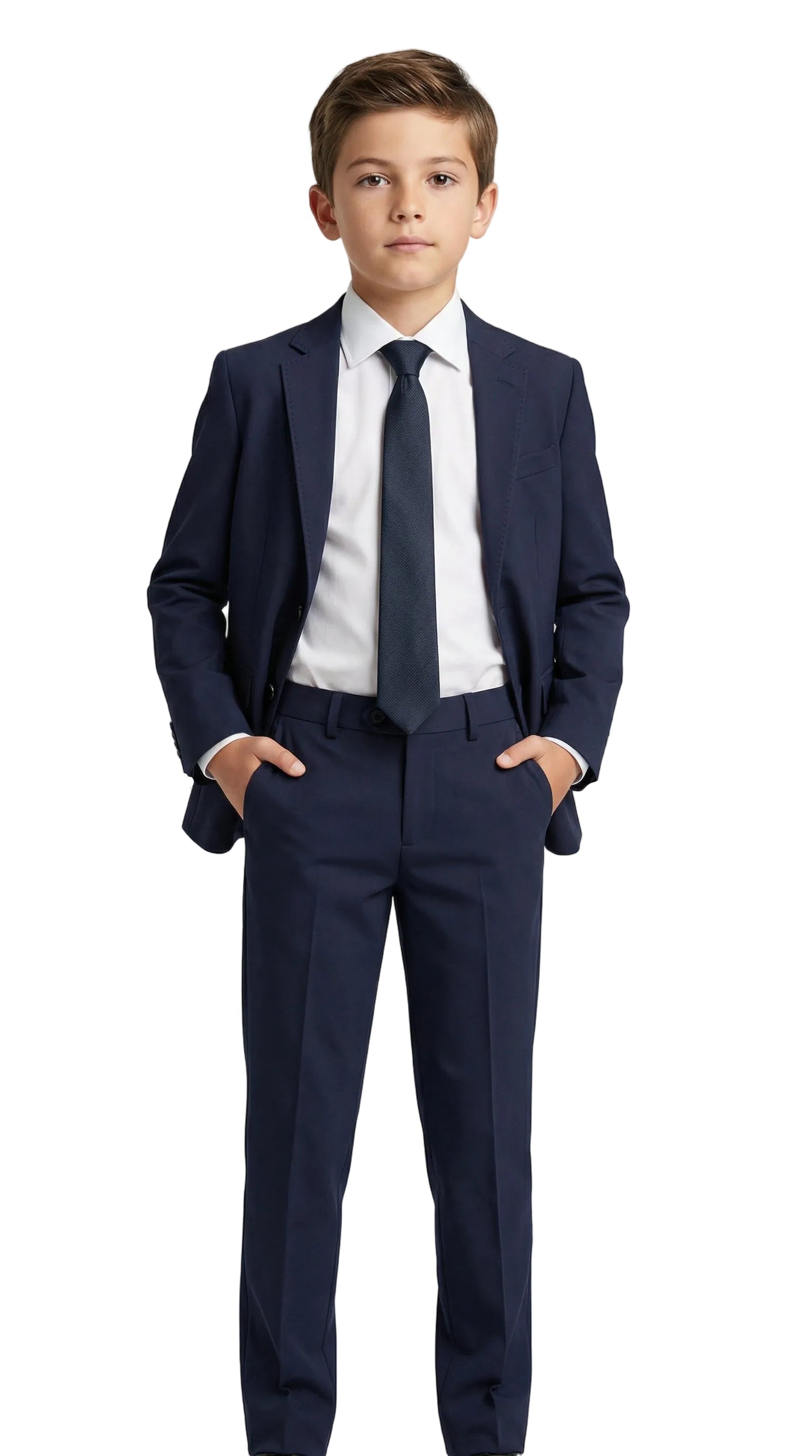 Zeke Boys Stretch Suit Navy