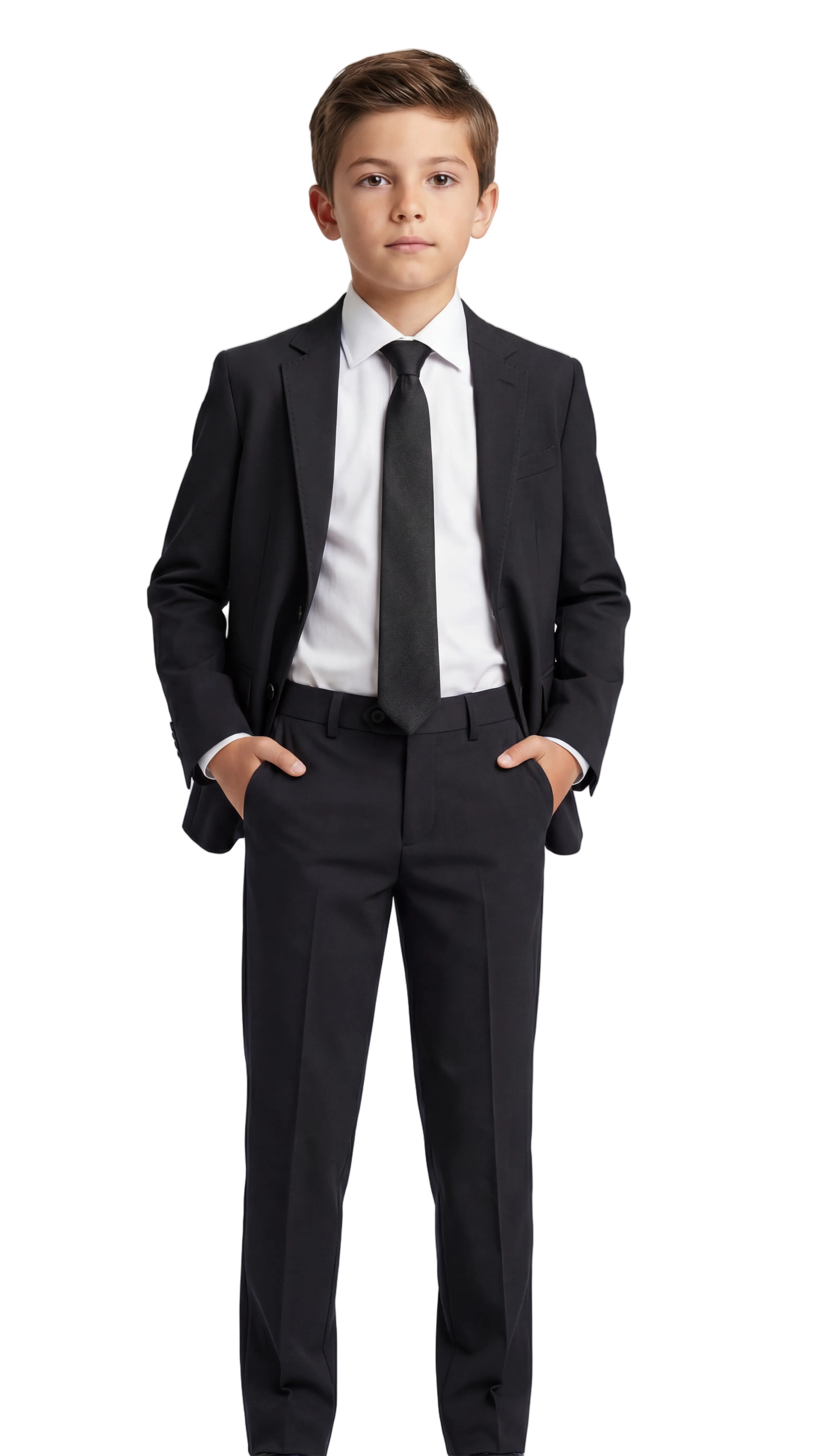 Zeke Boys Stretch Suit Black