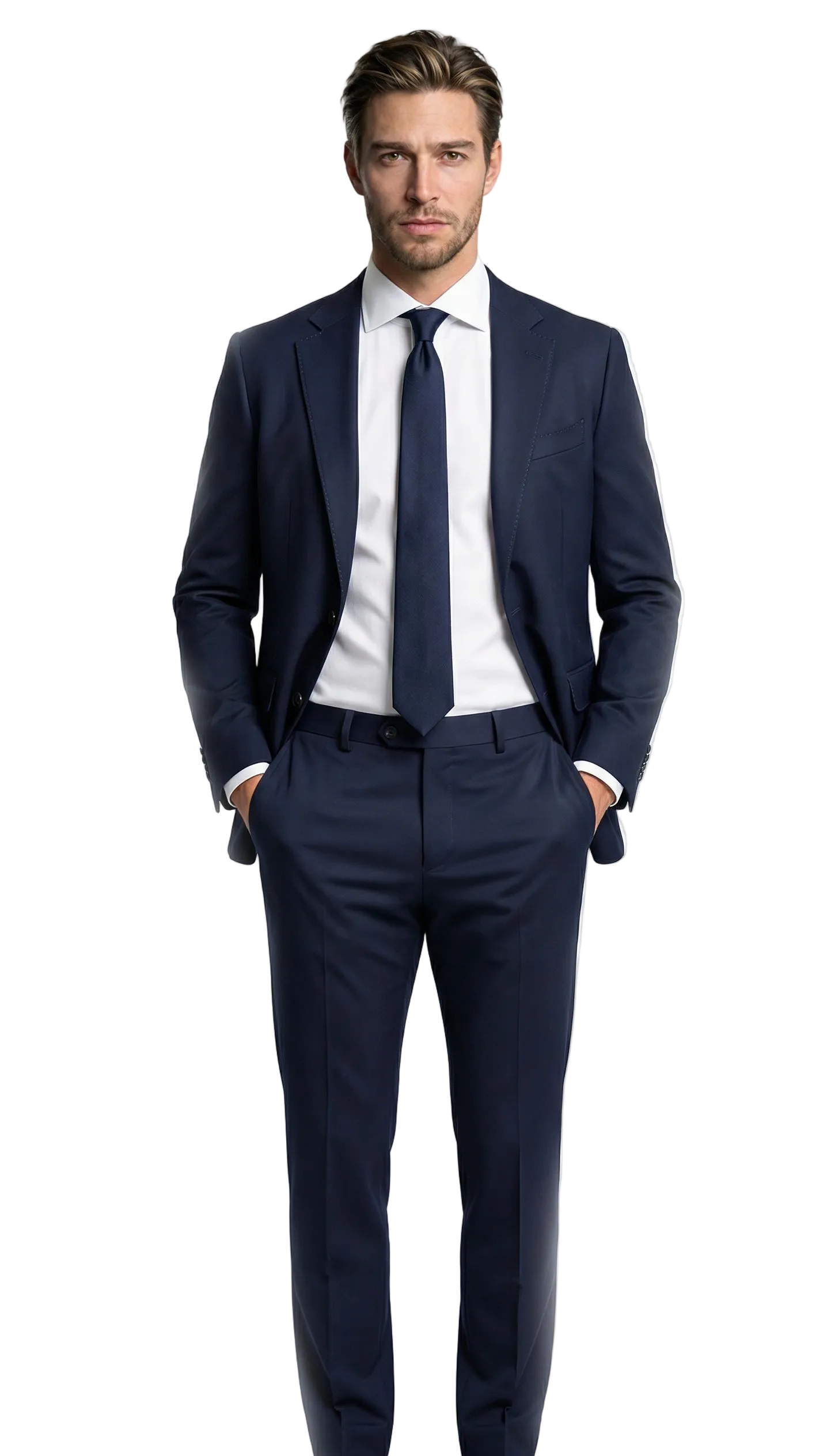Zeke Stretch Suit Navy