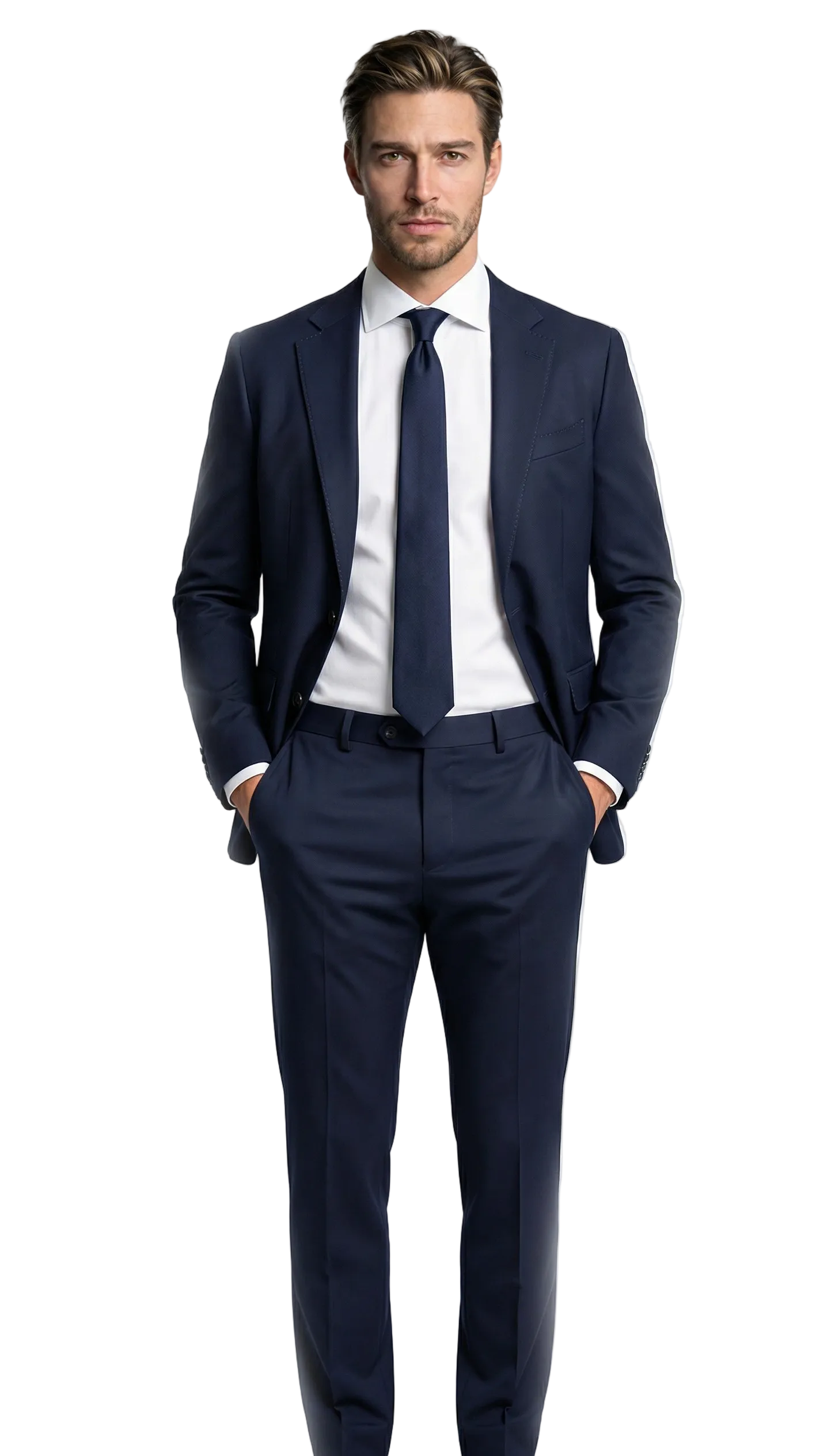 Zeke Stretch Suit Navy