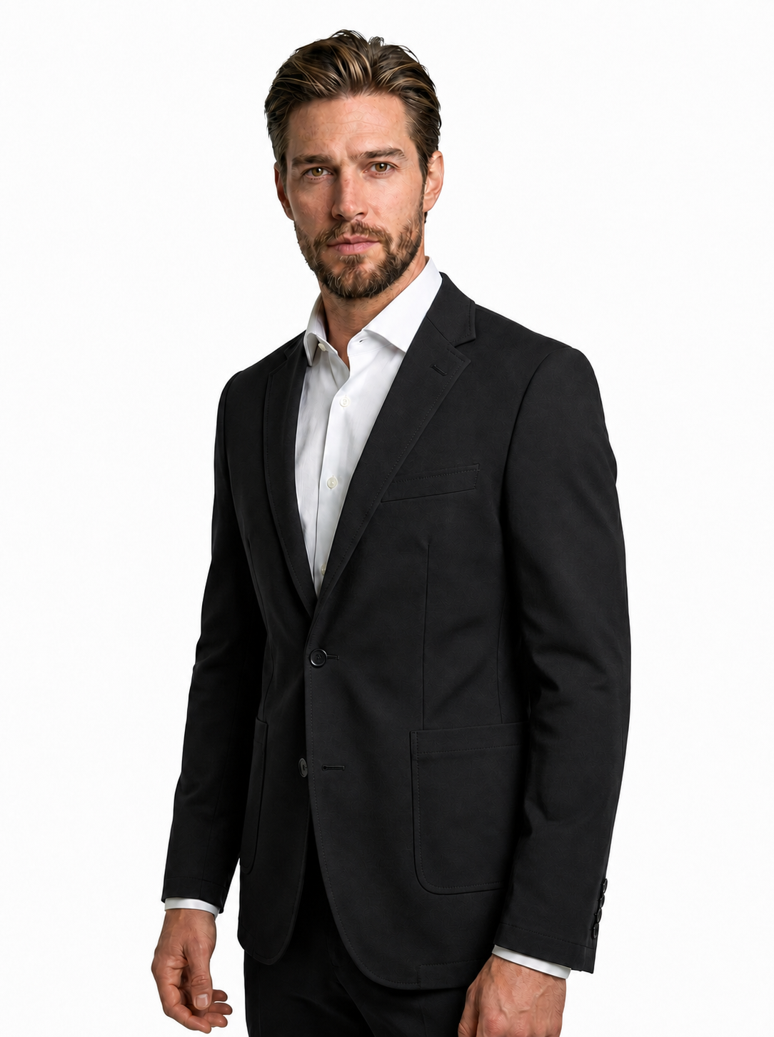 Zeke Stretch Jacket Patch Pocket Black