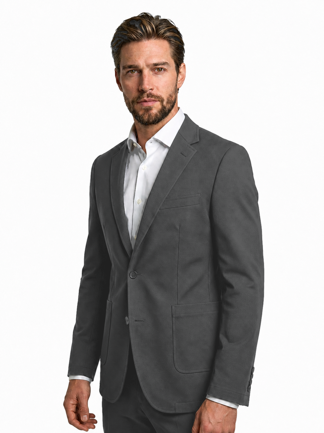 Zeke Stretch Jacket Patch Pocket Charcoal