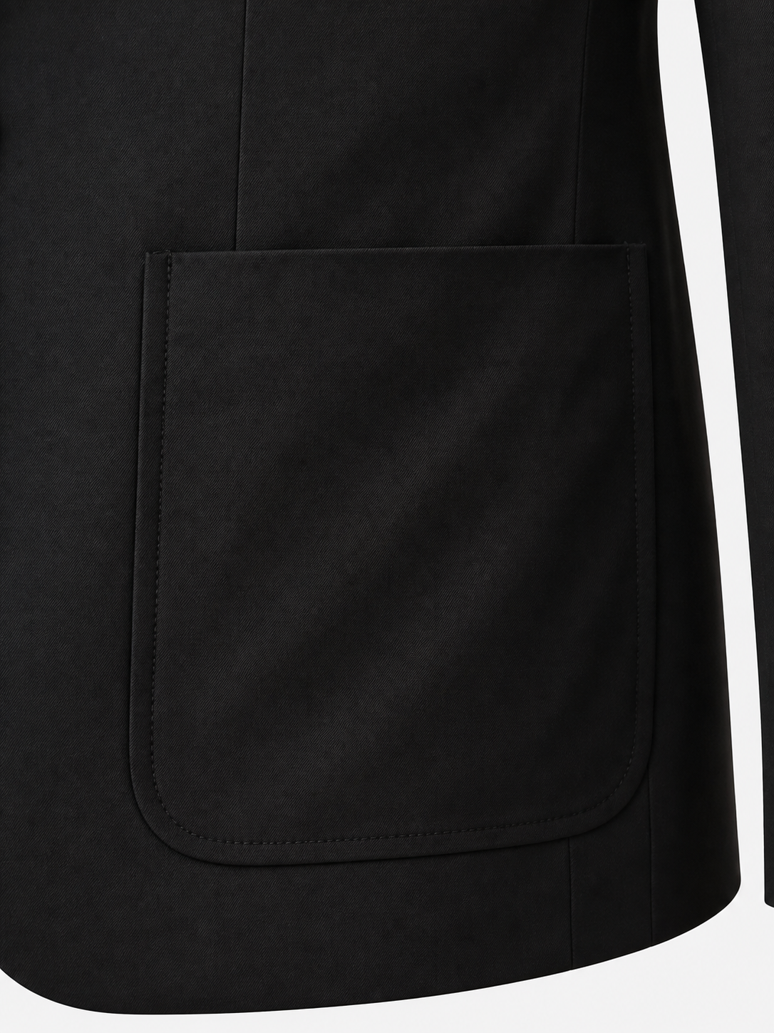 Zeke Stretch Suit Patch Pocket Black